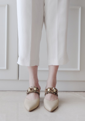 YARA HEELS IVORY BROWN YARA HEELS IVORY BROWN